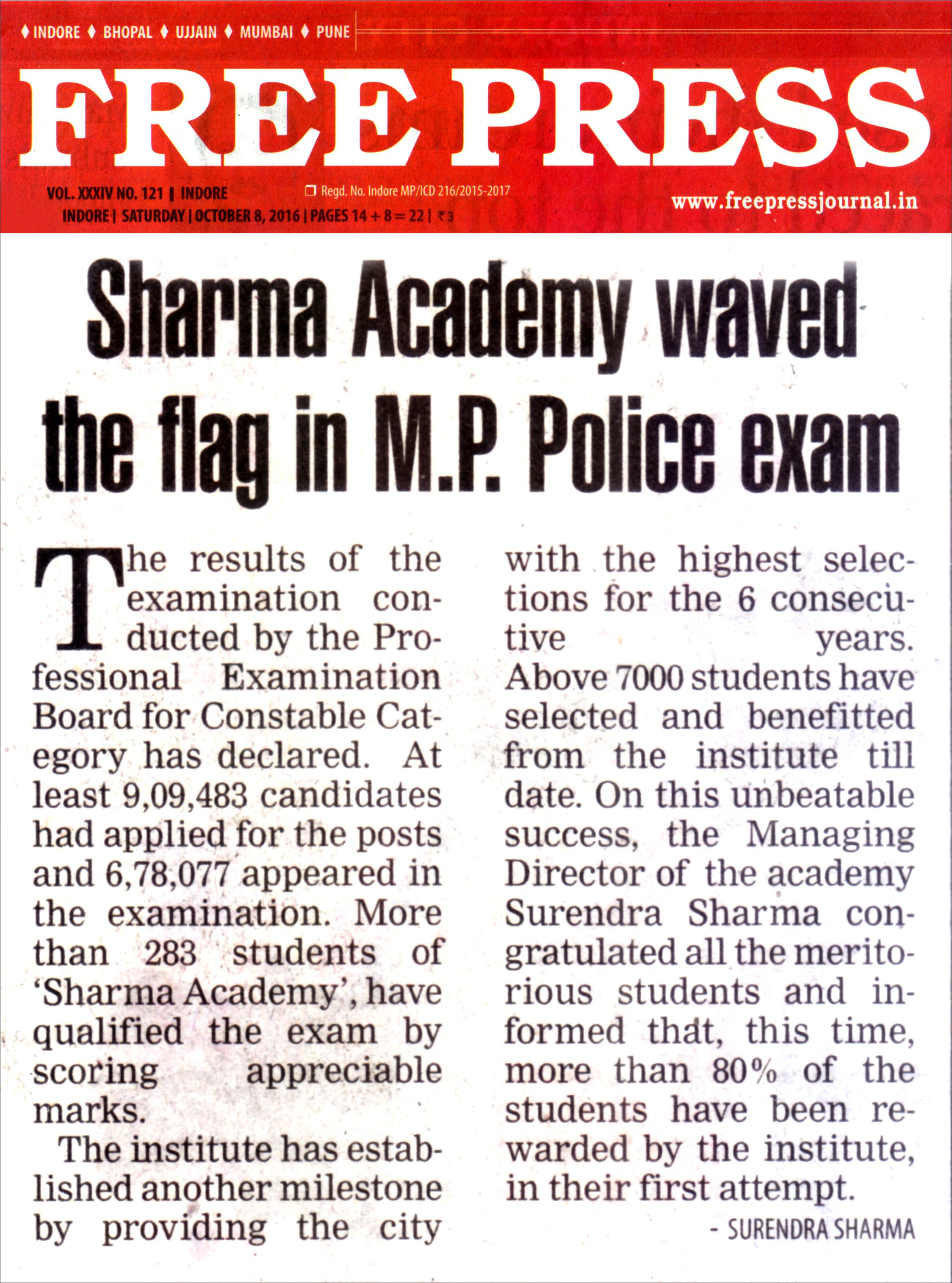 Sharma Academy mppsc Coaching in indore